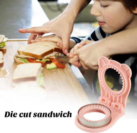 Round Sandwich Maker Cutters by Eliteshoppings - Playful kitchen tool shapes sandwiches with fun designs for child's enjoyment